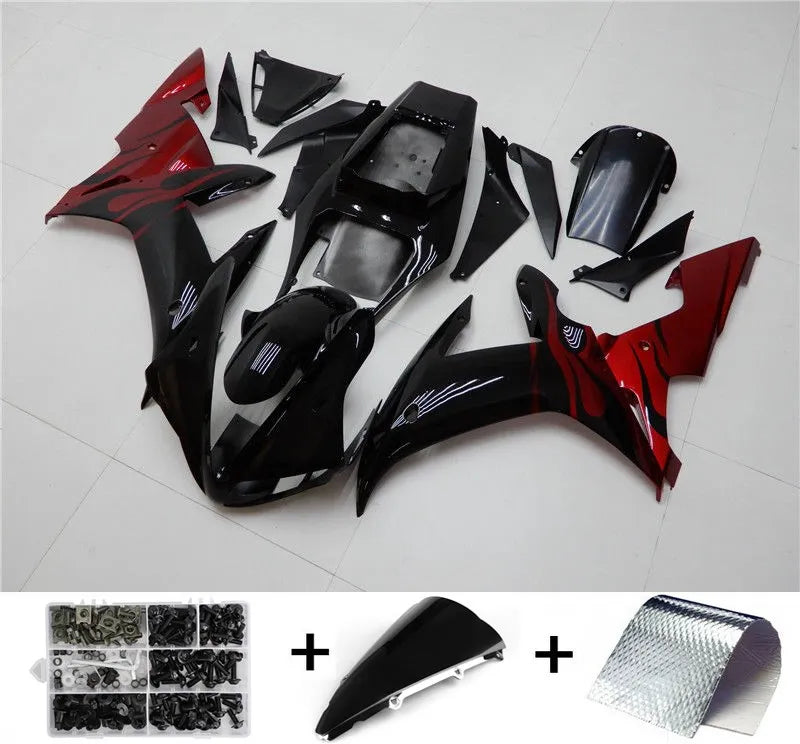 For Yamaha YZF R1 2002 2003 ABS Plastic Injection Motorcycle Fairing Kit Bodywork with Heat Shield and Bolt Box