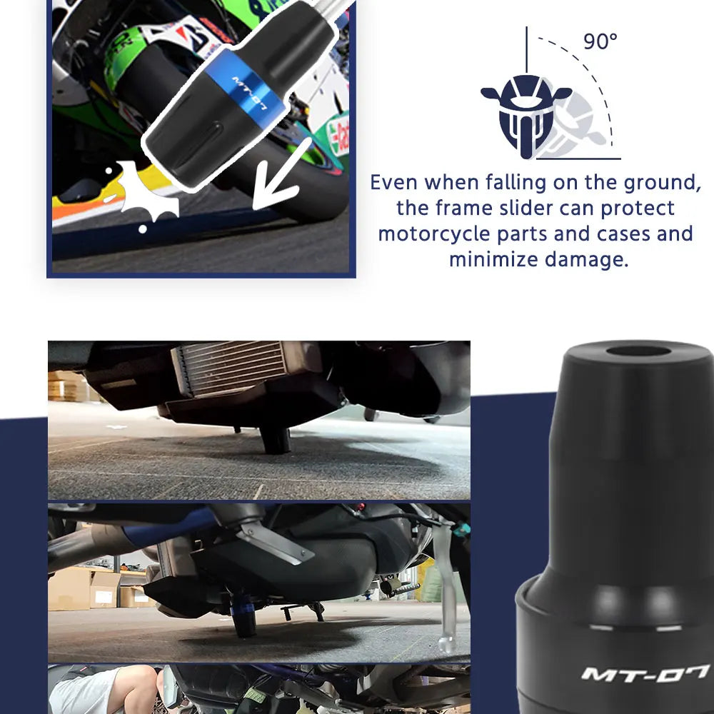 MT-07 Frame Sliders Crash Protector For YAMAHA MT07 2014-2025 FZ07 Tracer 700/GT 7 Motorcycle Accessories Falling Protection Pad
