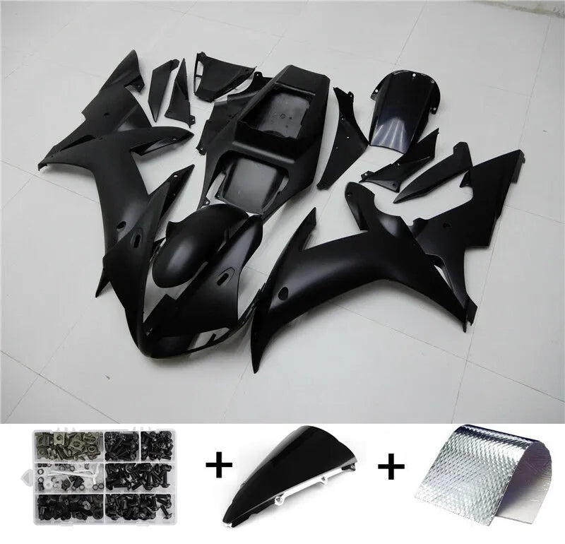 For Yamaha YZF R1 2002 2003 ABS Plastic Injection Motorcycle Fairing Kit Bodywork with Heat Shield and Bolt Box