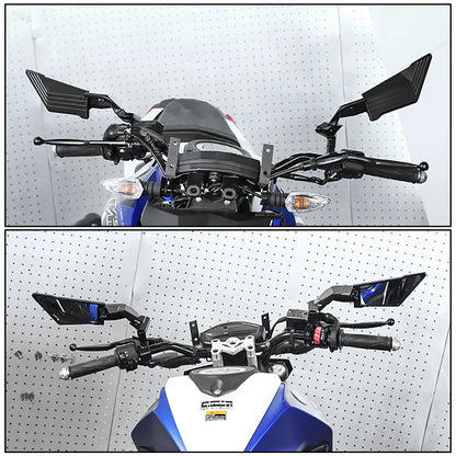 Motorcycle Side View Mirror For Kawasaki Z1000 Z900 Z800 Z750 Z650 Z400 Z300 Z250 Z125 Rearview Mirrors Kits Rotate Adjustable