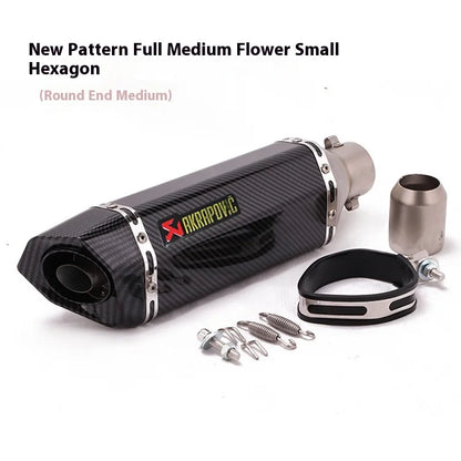 Kpr150 Horizon 350r3r25 Gsx Ninja250z400 Modified Small Hexagonal Exhaust Pipe Model Universal Modification Parts