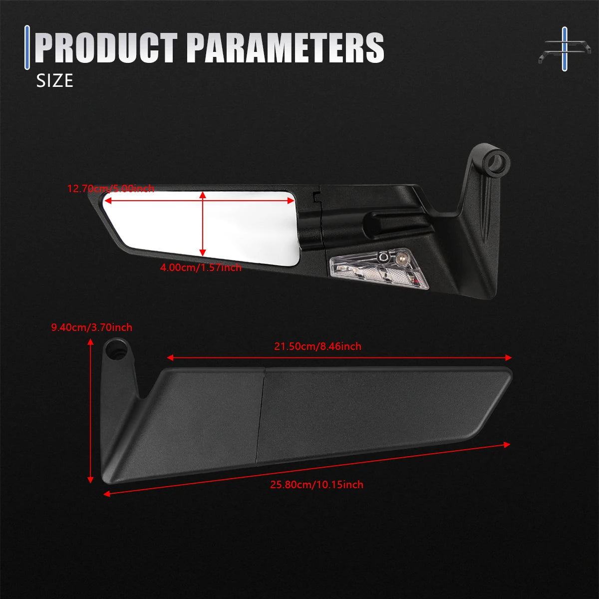 Motorcycle Side View Mirror For Kawasaki Z1000 Z900 Z800 Z750 Z650 Z400 Z300 Z250 Z125 Rearview Mirrors Kits Rotate Adjustable