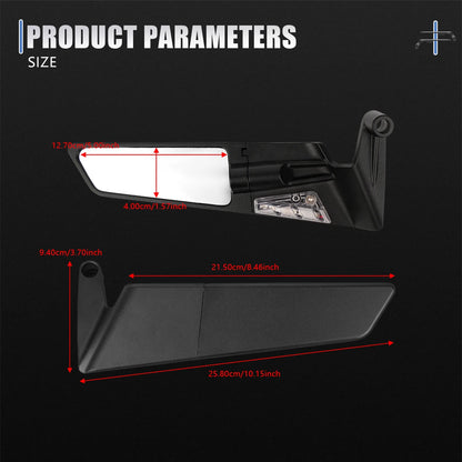 Motorcycle Side View Mirror For Kawasaki Z1000 Z900 Z800 Z750 Z650 Z400 Z300 Z250 Z125 Rearview Mirrors Kits Rotate Adjustable
