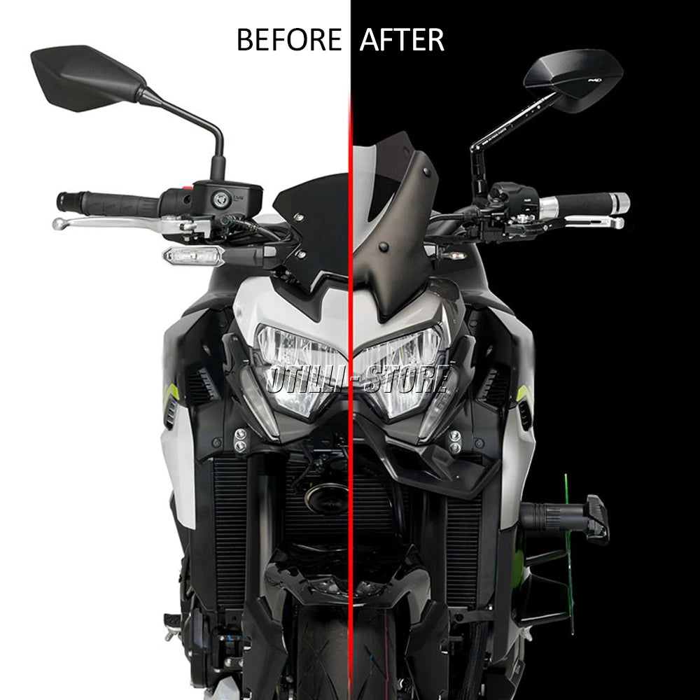 Carbon fiber Motorcycle Z 900 Naked Front Spoiler Winglet Aerodynamic Wing Kit Spoiler New For Kawasaki Z900 2020 2021 2022
