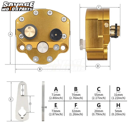 Universal Motorcycle Steering Damper Stabilizer Reversed Safety Adjustable Dirt Bike Scooter Handlebar Damper Motocross Parts