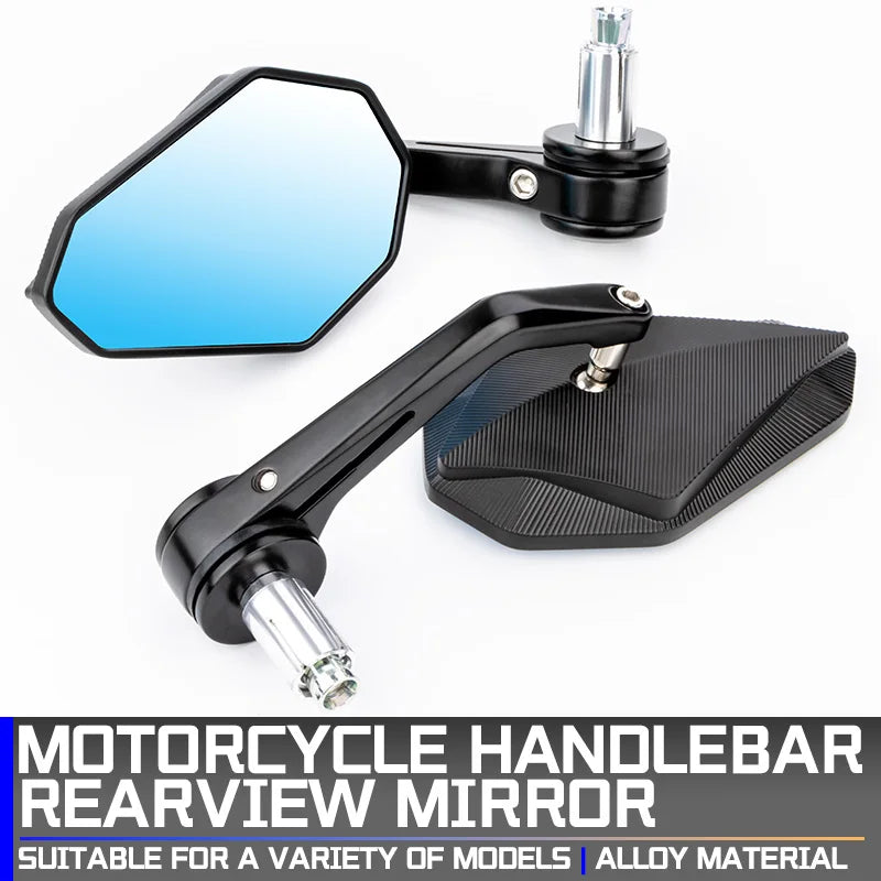 17-22mm Bar End Mirror For Motorcycle Aluminum Alloy Mirror Universal For Kawasaki Ninja 400 650 ZX636 Honda Hornet Shadow CBR