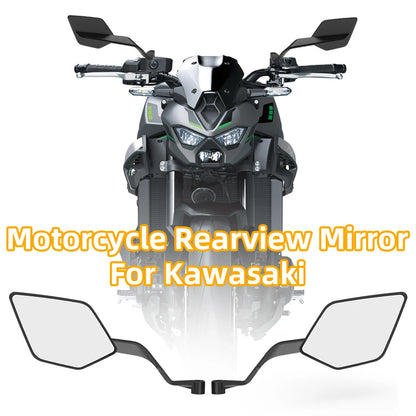 Motorcycle Side View Mirror For Kawasaki Z1000 Z900 Z800 Z750 Z650 Z400 Z300 Z250 Z125 Rearview Mirrors Kits Rotate Adjustable