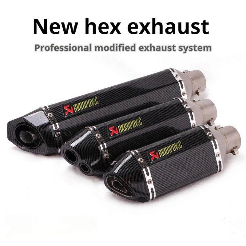 Kpr150 Horizon 350r3r25 Gsx Ninja250z400 Modified Small Hexagonal Exhaust Pipe Model Universal Modification Parts