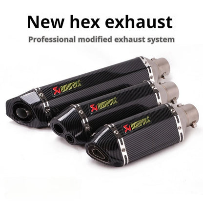 Kpr150 Horizon 350r3r25 Gsx Ninja250z400 Modified Small Hexagonal Exhaust Pipe Model Universal Modification Parts