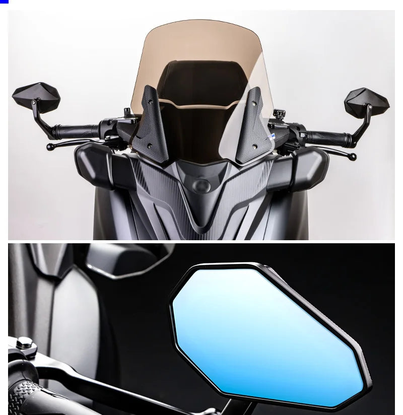 17-22mm Bar End Mirror For Motorcycle Aluminum Alloy Mirror Universal For Kawasaki Ninja 400 650 ZX636 Honda Hornet Shadow CBR