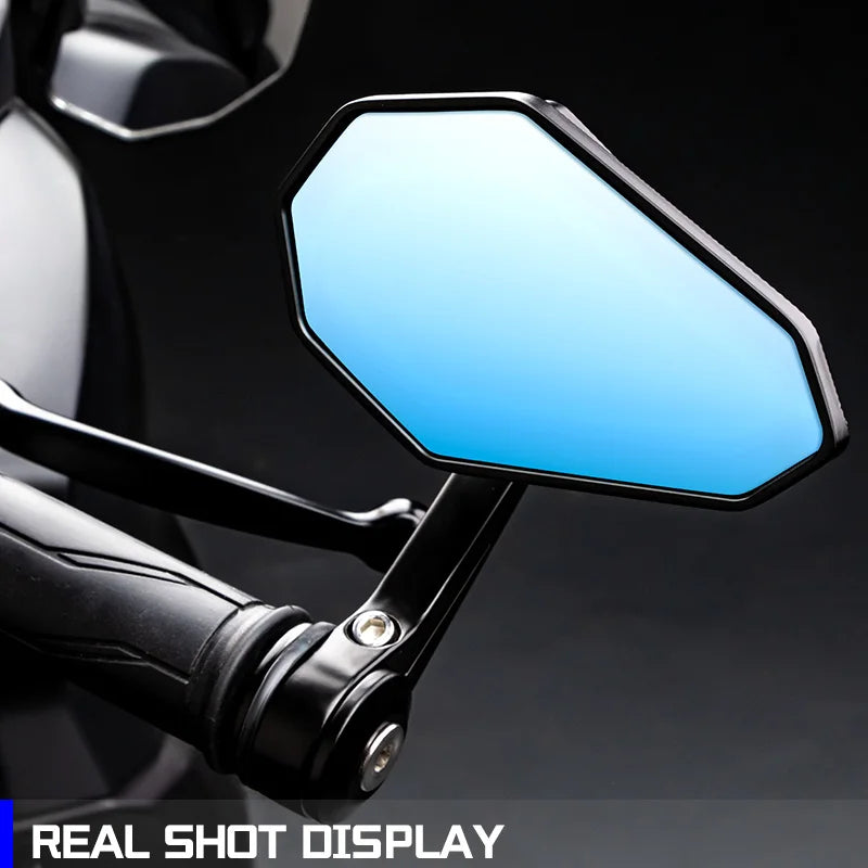 17-22mm Bar End Mirror For Motorcycle Aluminum Alloy Mirror Universal For Kawasaki Ninja 400 650 ZX636 Honda Hornet Shadow CBR