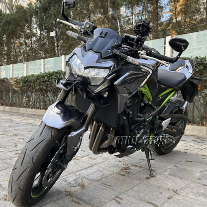 Carbon fiber Motorcycle Z 900 Naked Front Spoiler Winglet Aerodynamic Wing Kit Spoiler New For Kawasaki Z900 2020 2021 2022