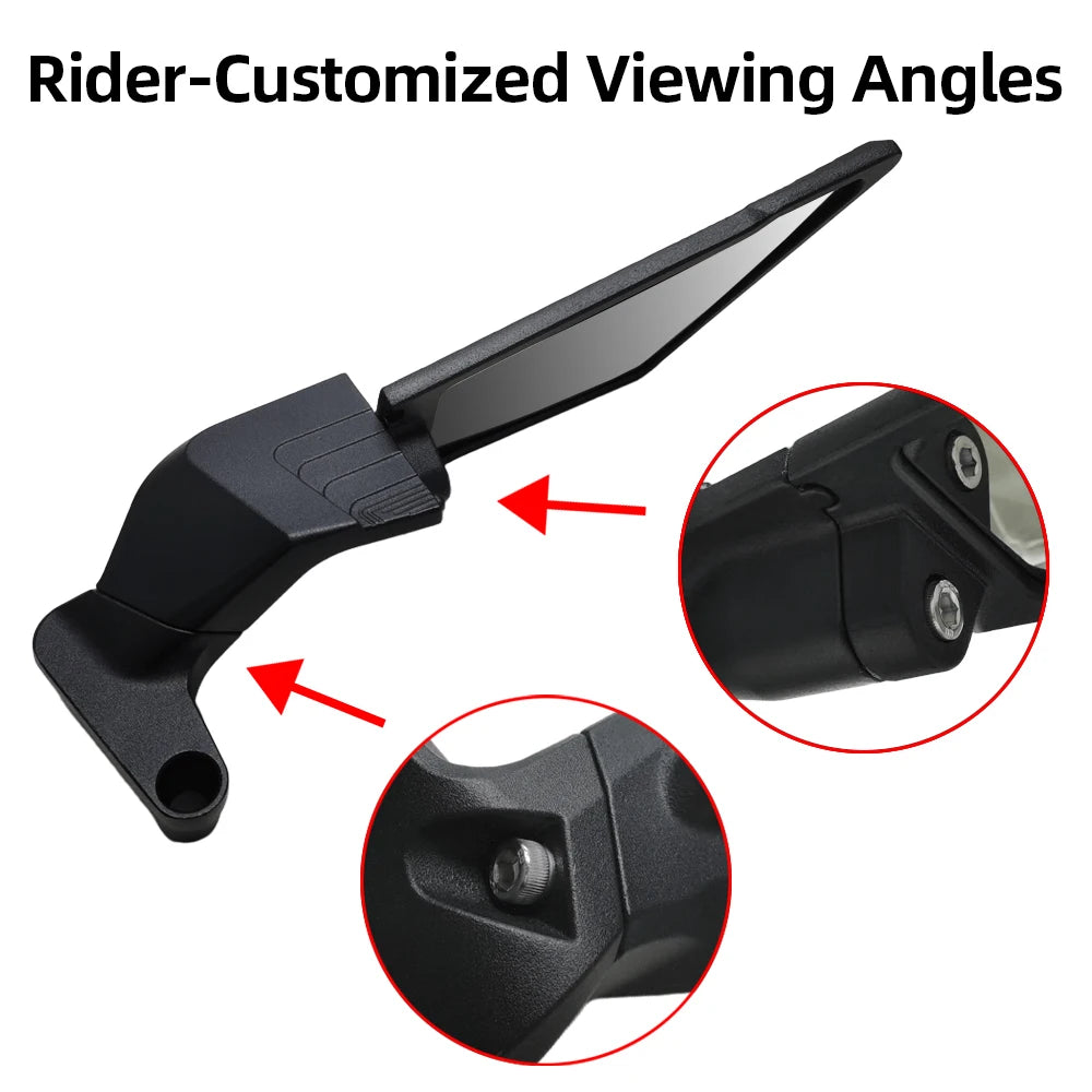 Motorcycle Side View Mirror For Kawasaki Z1000 Z900 Z800 Z750 Z650 Z400 Z300 Z250 Z125 Rearview Mirrors Kits Rotate Adjustable