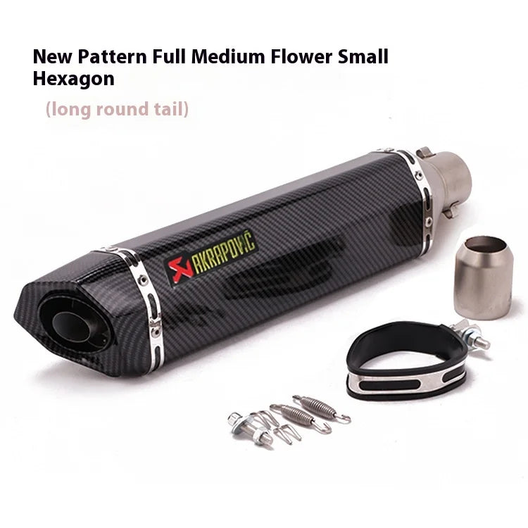 Kpr150 Horizon 350r3r25 Gsx Ninja250z400 Modified Small Hexagonal Exhaust Pipe Model Universal Modification Parts