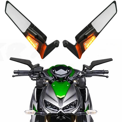 Motorcycle Side View Mirror For Kawasaki Z1000 Z900 Z800 Z750 Z650 Z400 Z300 Z250 Z125 Rearview Mirrors Kits Rotate Adjustable