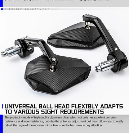 17-22mm Bar End Mirror For Motorcycle Aluminum Alloy Mirror Universal For Kawasaki Ninja 400 650 ZX636 Honda Hornet Shadow CBR
