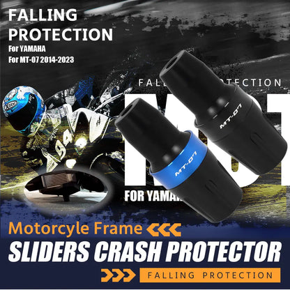 MT-07 Frame Sliders Crash Protector For YAMAHA MT07 2014-2025 FZ07 Tracer 700/GT 7 Motorcycle Accessories Falling Protection Pad