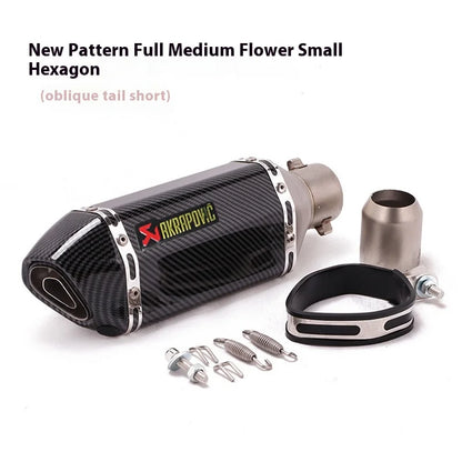Kpr150 Horizon 350r3r25 Gsx Ninja250z400 Modified Small Hexagonal Exhaust Pipe Model Universal Modification Parts