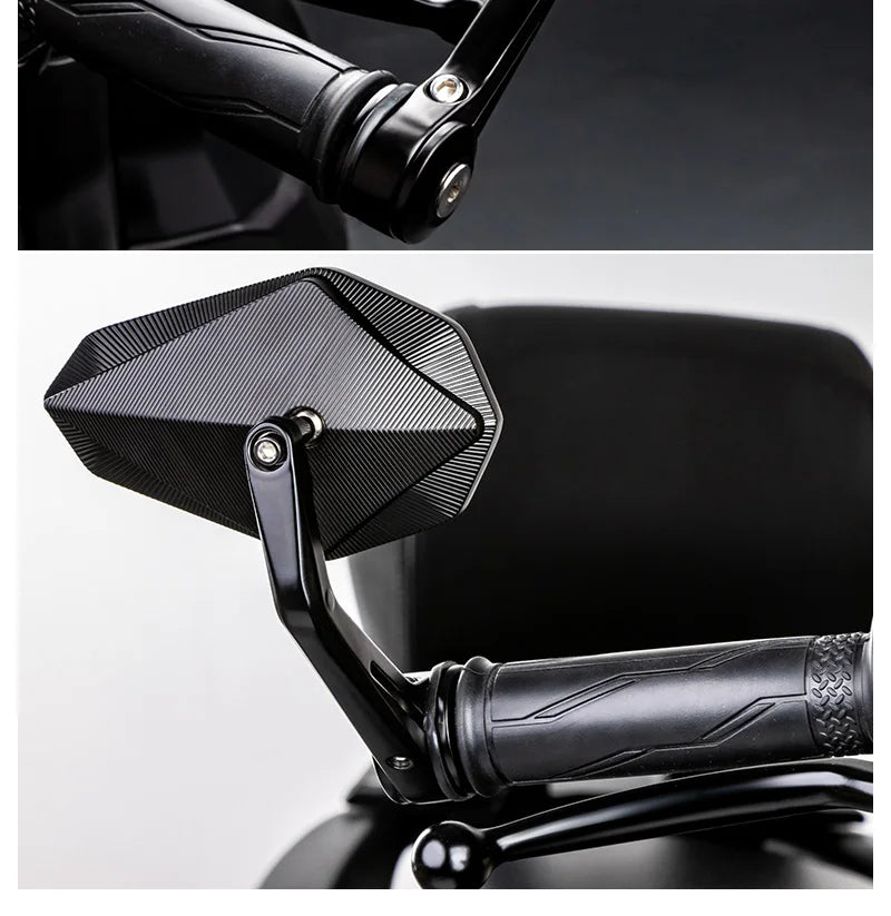 17-22mm Bar End Mirror For Motorcycle Aluminum Alloy Mirror Universal For Kawasaki Ninja 400 650 ZX636 Honda Hornet Shadow CBR
