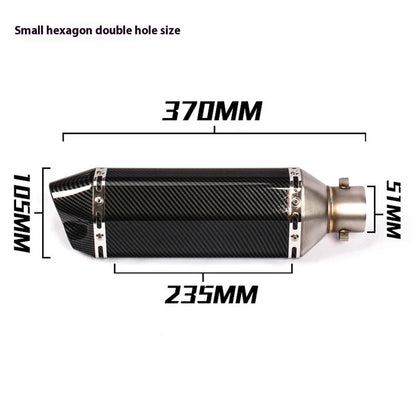 Kpr150 Horizon 350r3r25 Gsx Ninja250z400 Modified Small Hexagonal Exhaust Pipe Model Universal Modification Parts