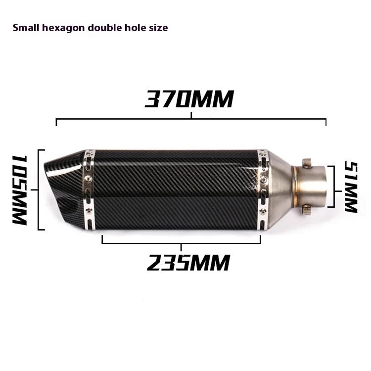 Kpr150 Horizon 350r3r25 Gsx Ninja250z400 Modified Small Hexagonal Exhaust Pipe Model Universal Modification Parts