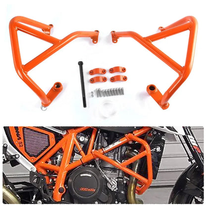 Motorcycle Engine Guard Crash Bar Stunt Cage Frame Protection Bumper For KTM Duke 690 2012 2013 2014 2015 2016 2017 2018 Orange